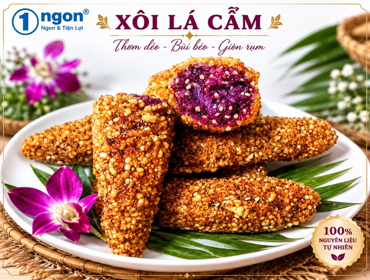 Xôi thêm lá cẩm