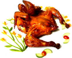 Gà ta nướng mật ong